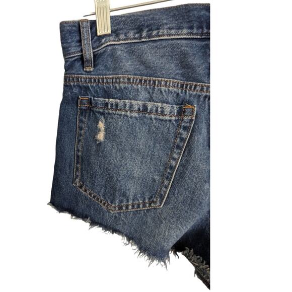 Aeropostale Vintage High Rise Shorty Distressed Denim Jean Shorts Size 6 Reg - Picture 13 of 13